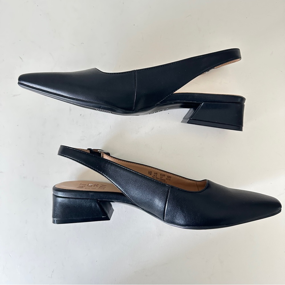 NEW Naturalizer Ginger Black Block Heel Women's Slingbacks, Sz 7M - Picture 9 of 12